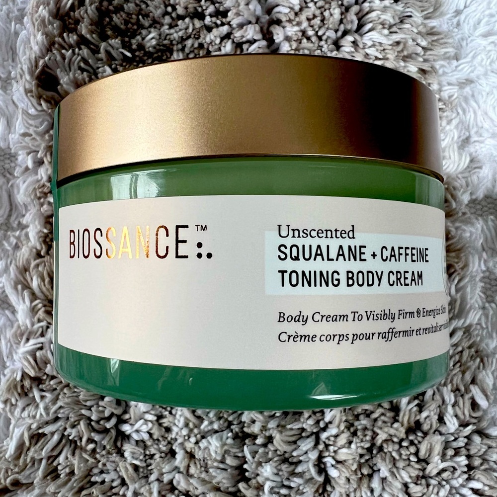 Biossance Squalane + Caffeine Toning Body Cream Full Size Unscented 6.76oz 200ml